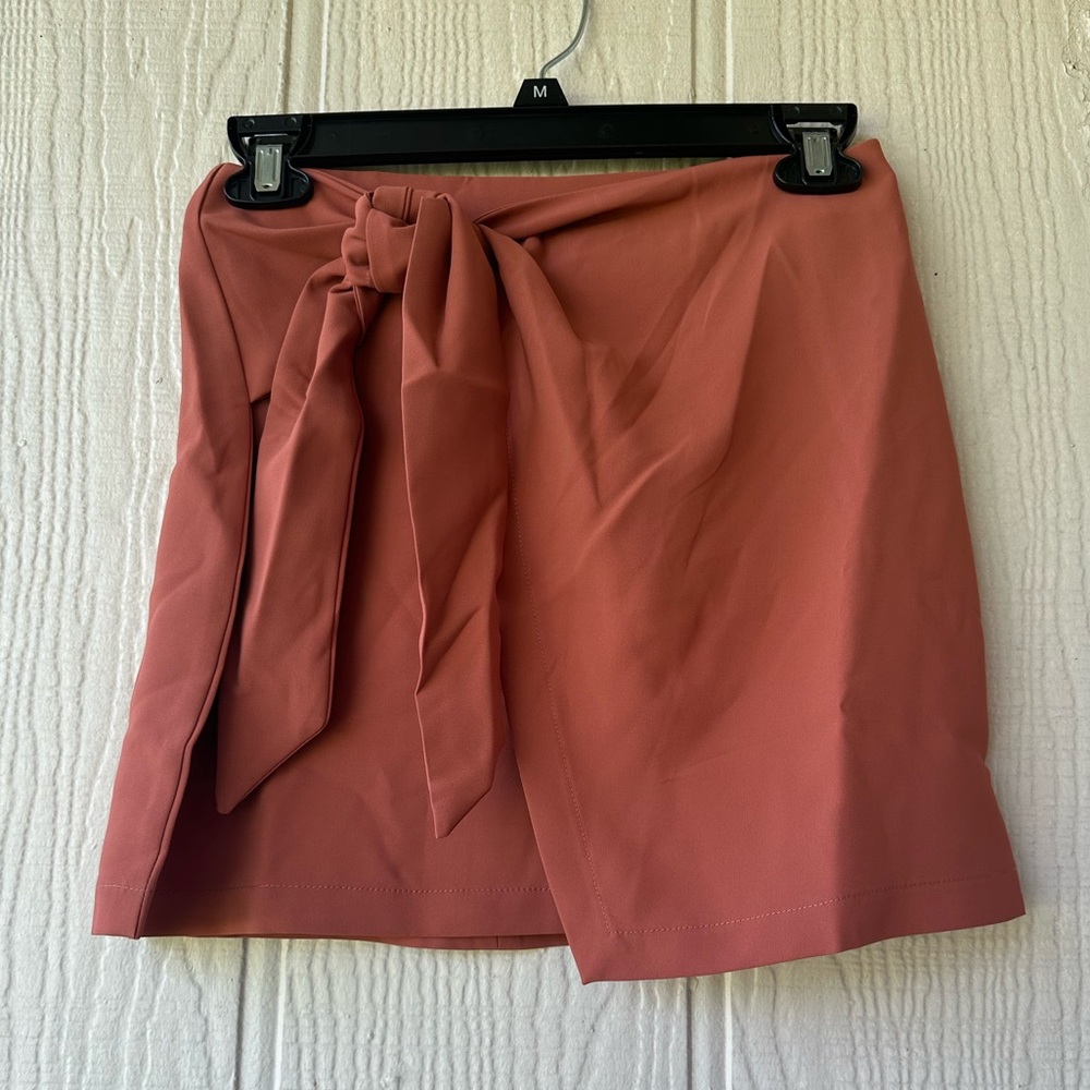 Lulus Tie-Front Mini Skirt